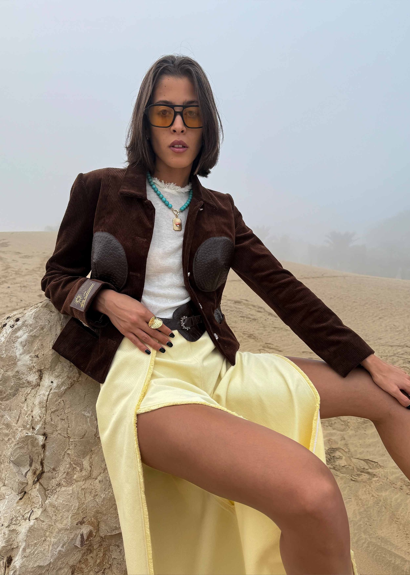 Desert Croc Yellow Denim Trousers