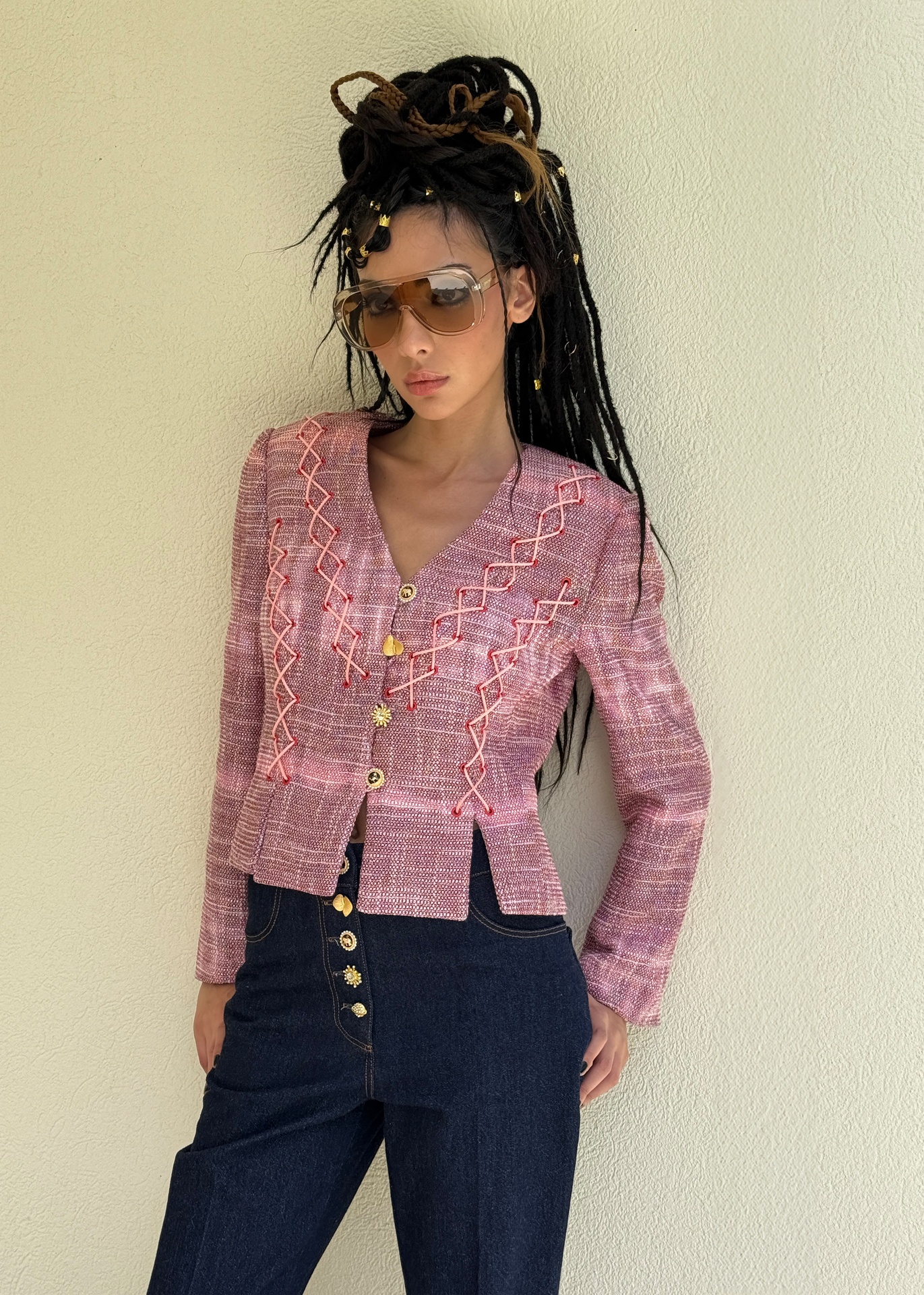 Laguna Blush pink tweed jacket