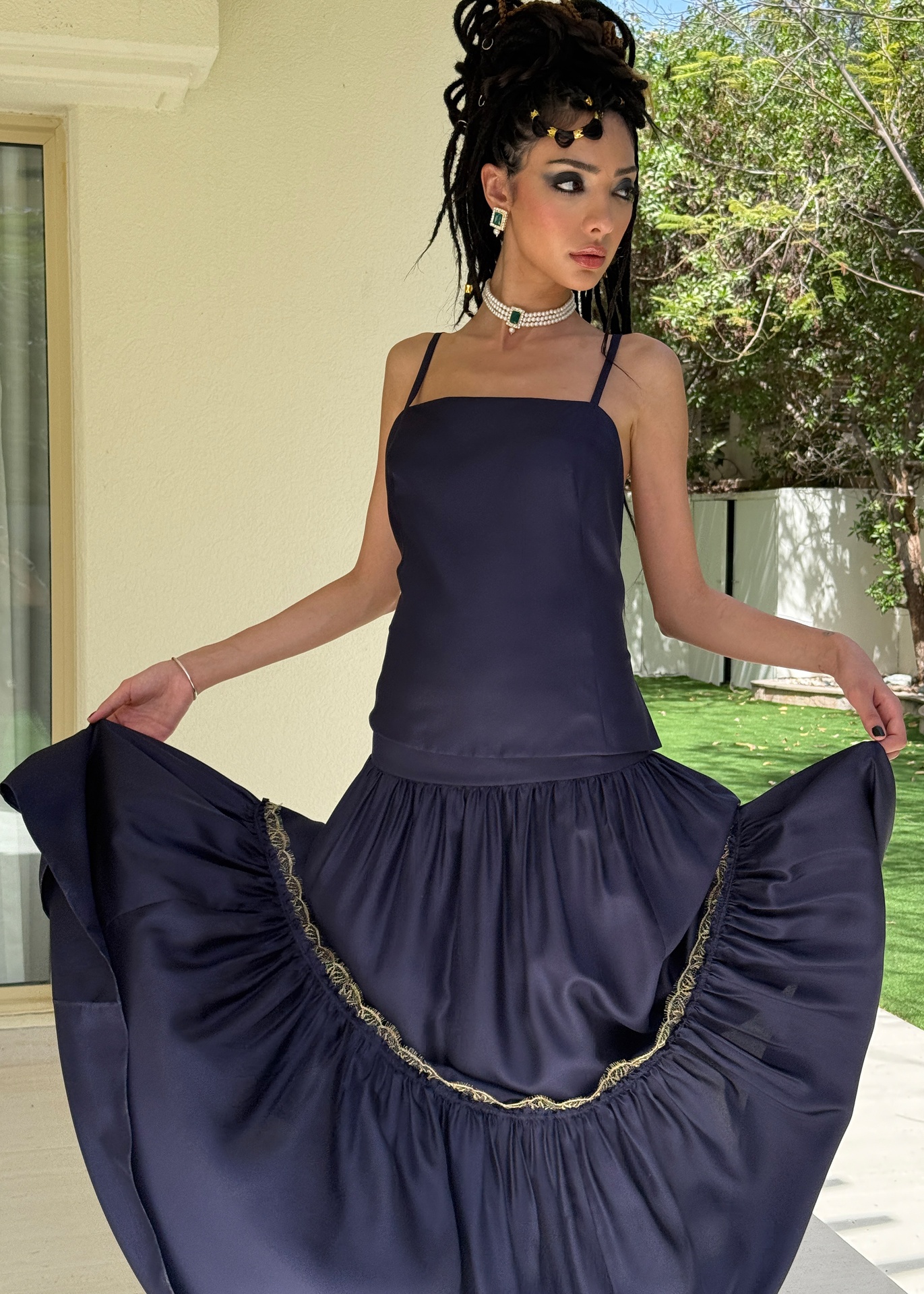 Malibu Midnight bohemian skirt