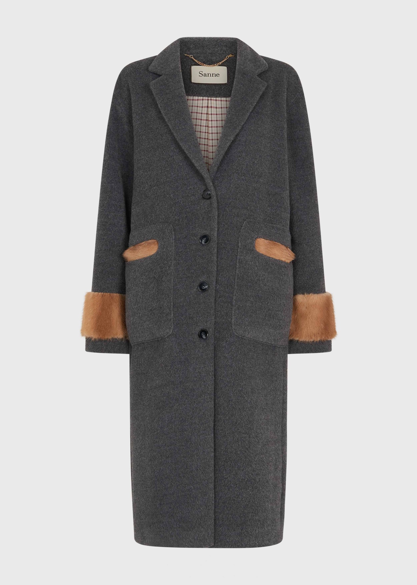 Astro Grey Alpaca Coat (UK6)