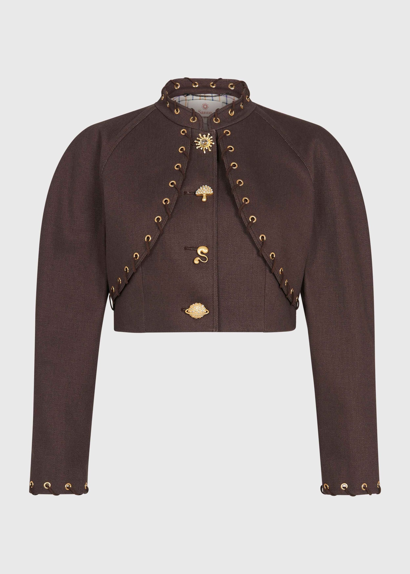 Brown Cropped Jacket (UK6)