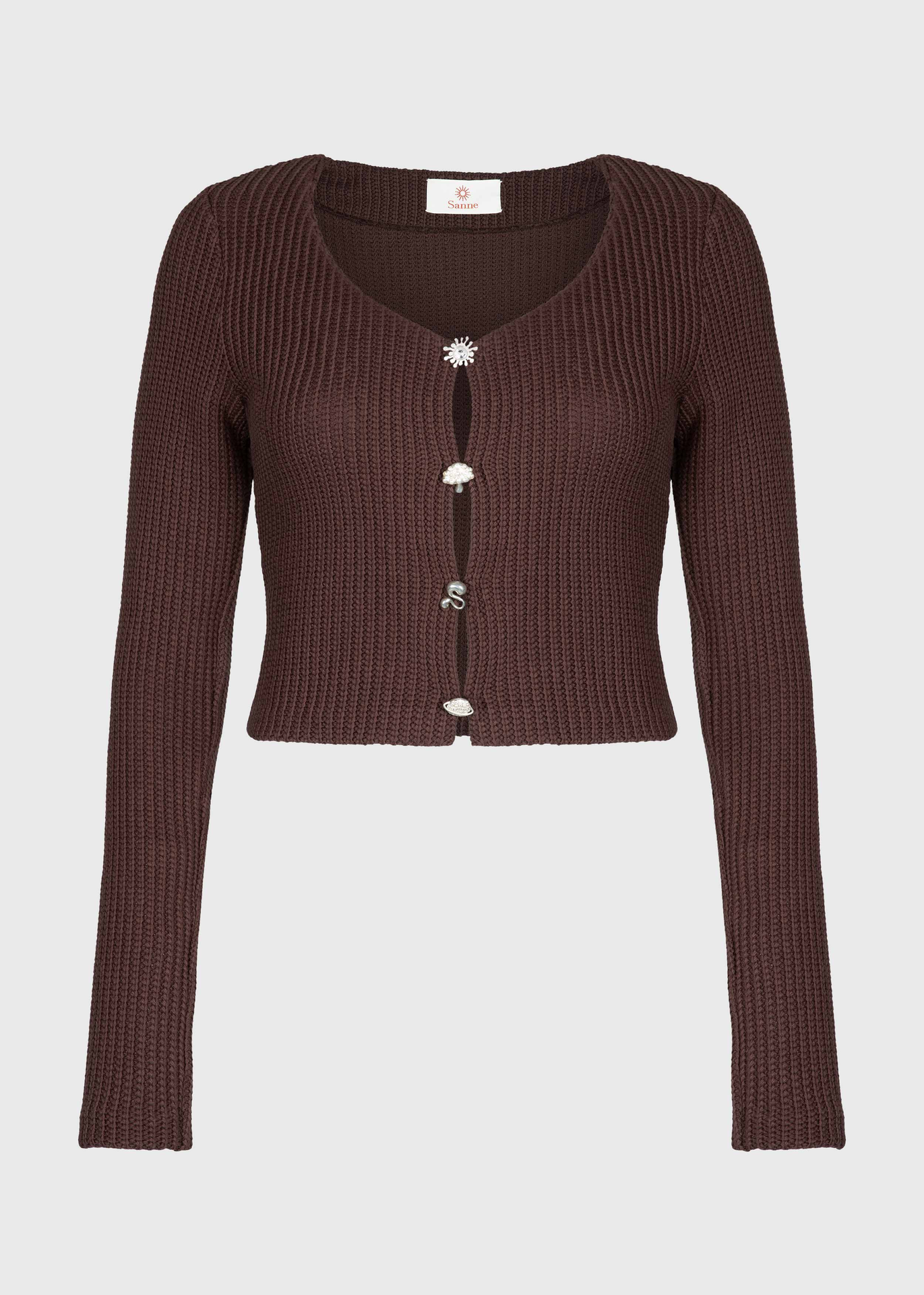 Chocolate Brown Knit Cardigan (UK6)