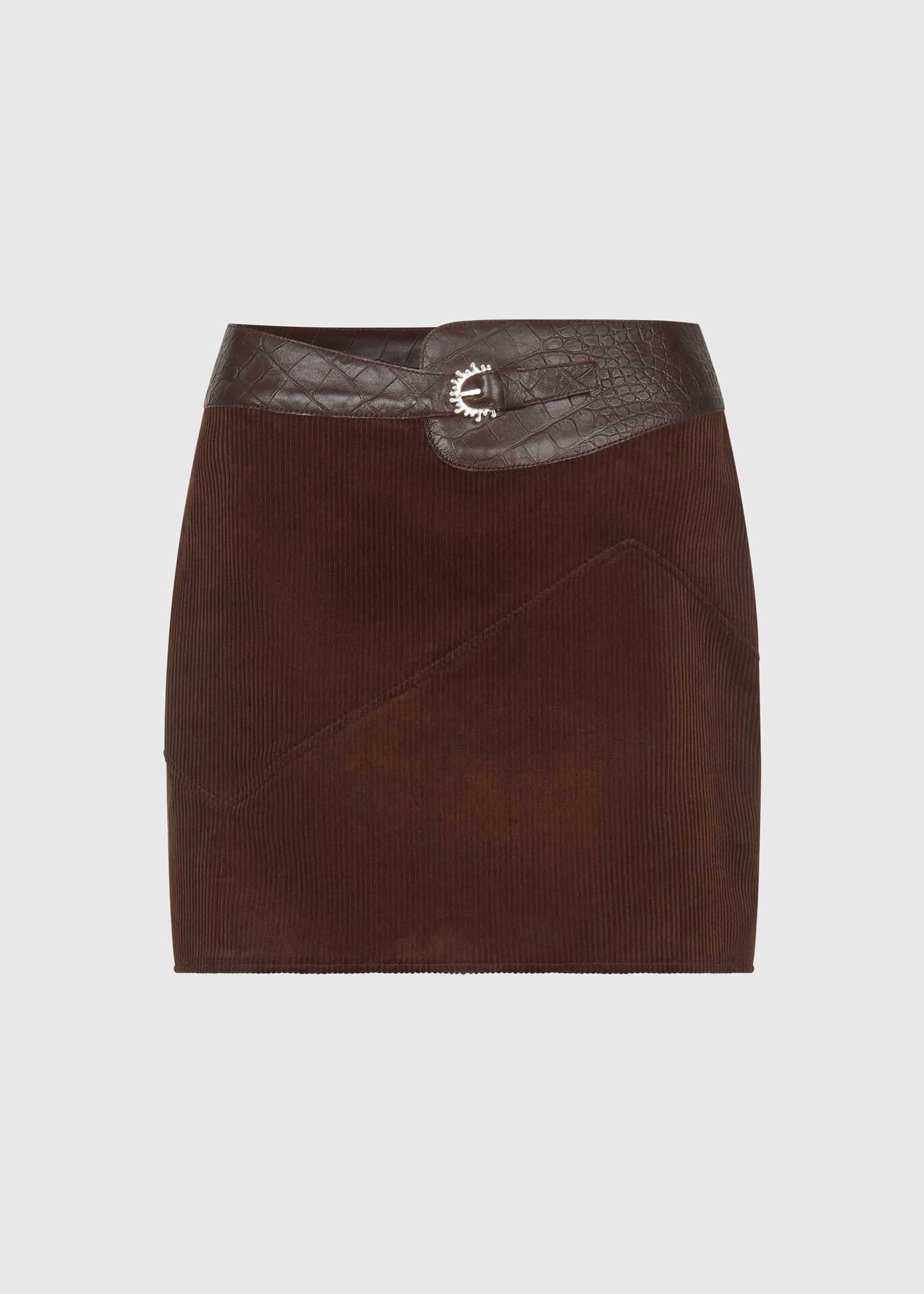 Chocolate Cord Mini Skirt (UK6)