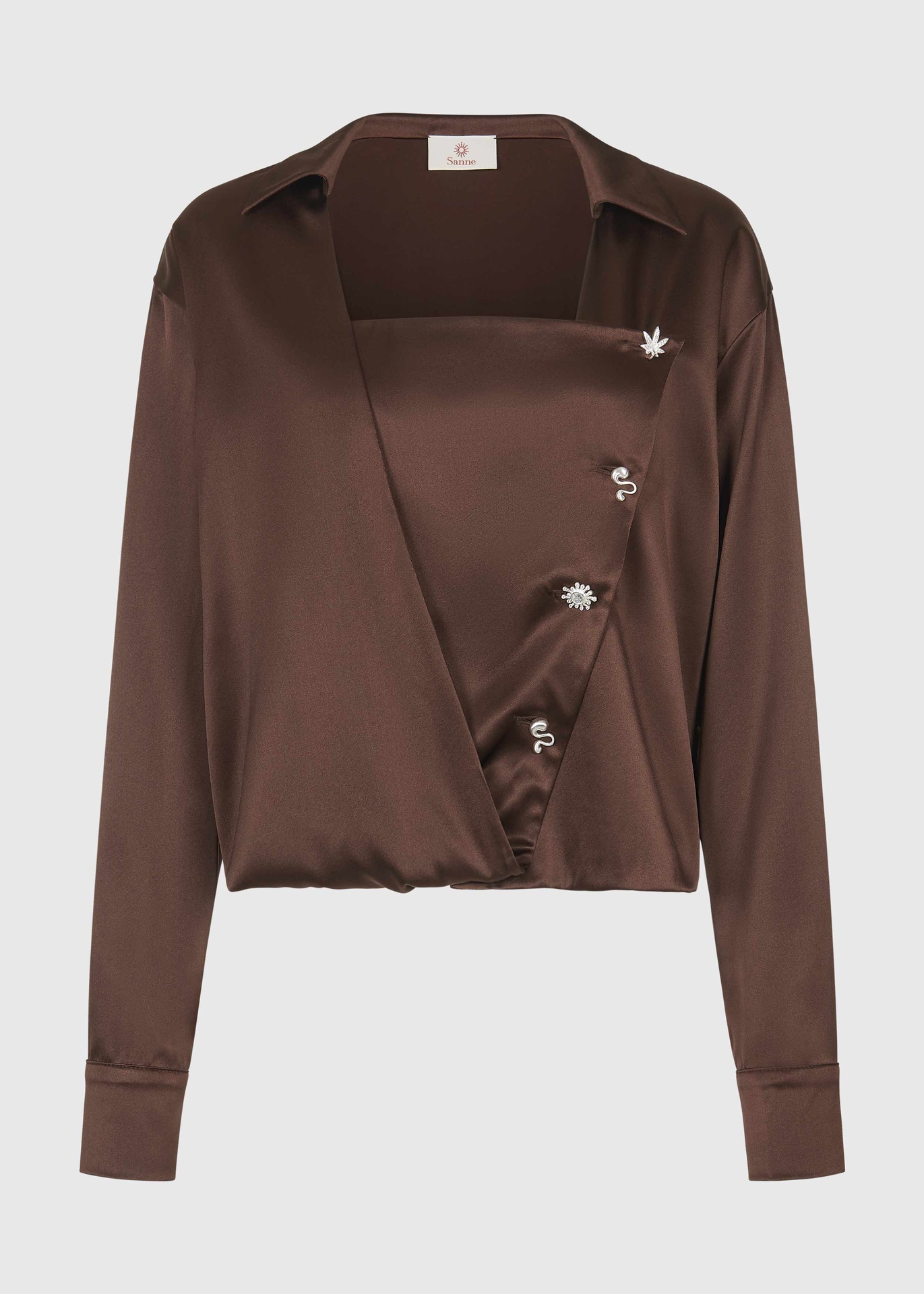 Chocolate Silk Shirt (UK6)
