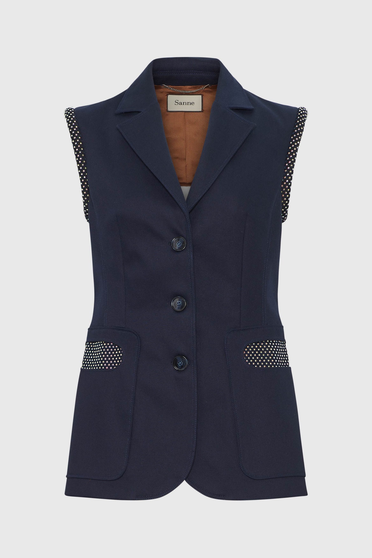 Crystal Rocket Pocket Navy Vest (UK6)